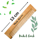 KeshBindu Neem Wooden Pocket Comb, for Beard, Traveling uses & Baby Comb For Men & Kids Hair (Pocket Comb)
