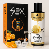 Medibar Premium Vanila Flavoured Lube & Sex 1600 Dotted Orange Flavoured Condom Combo – Ultimate Sensual Experience