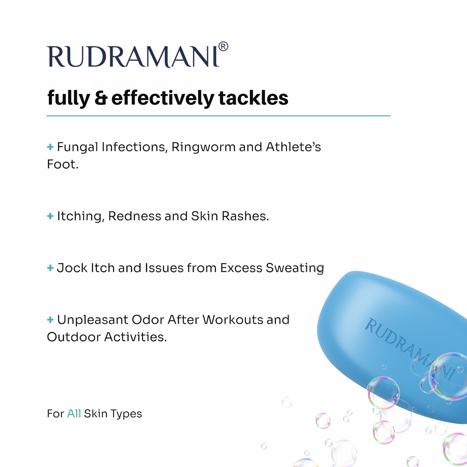 RUDRAMANI Skin Lightening Soap for Face & Body – Antifungal, Anti-Aging, Eczema Care, Oil Control & Moisturizing Cleansing Bar – 75g