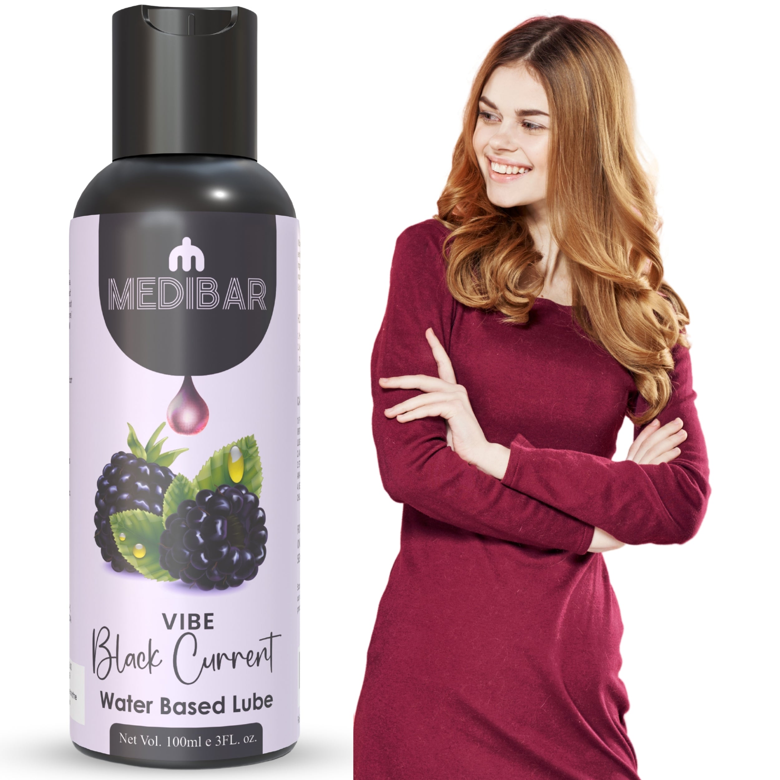 Medibar Vibe Black Current Flavor 100ml - Personal Lubricant and Massa Ved Pharma Medibar Vibe Black Current Flavor 100ml - Personal Lubricant and Massa Ved Pharma