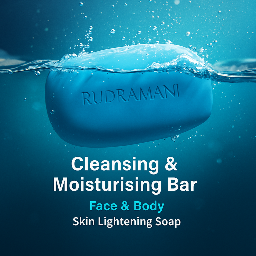 RUDRAMANI Skin Lightening Soap for Face & Body – Antifungal, Anti-Aging, Eczema Care, Oil Control & Moisturizing Cleansing Bar – 75g