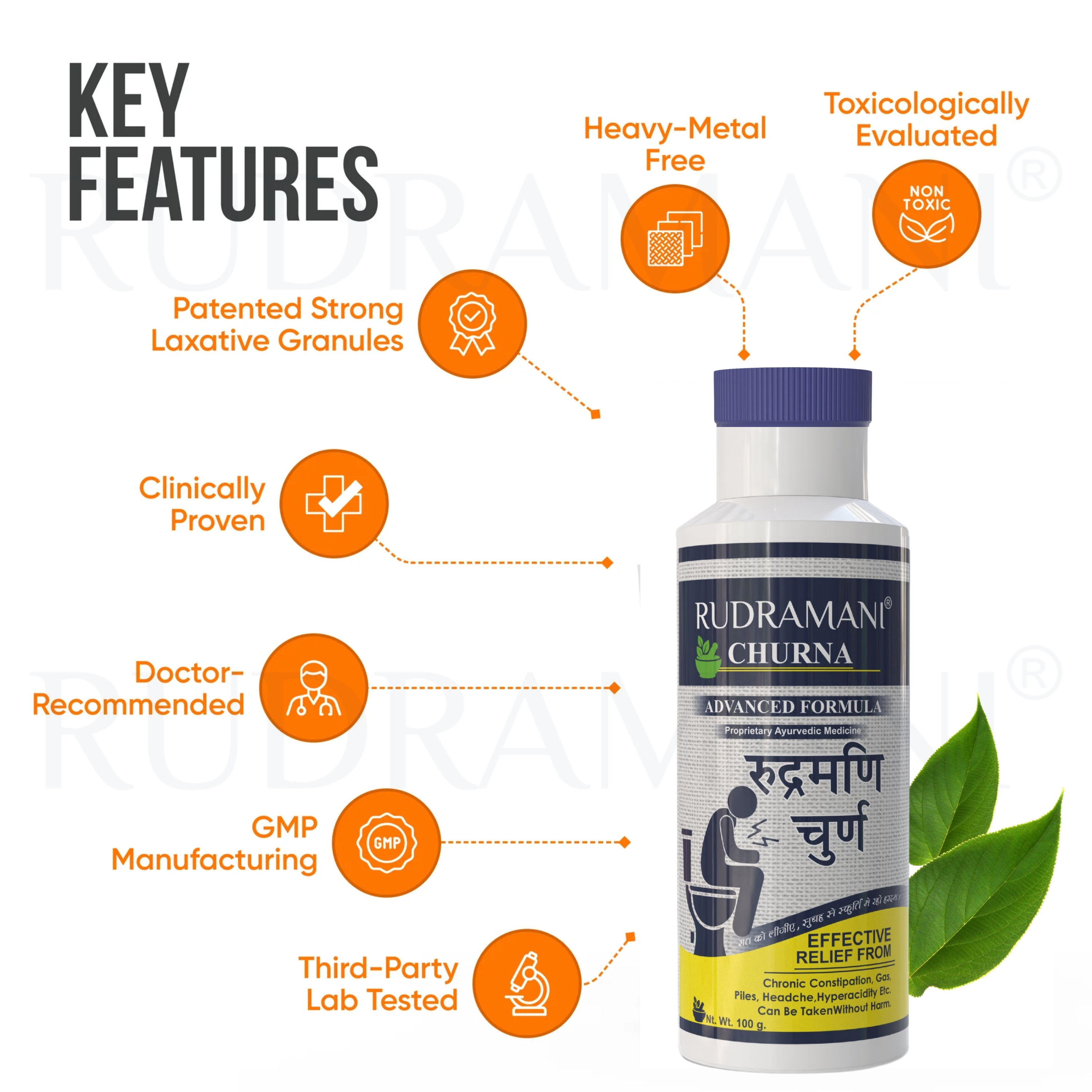 Rudramani Organic Kabji Laxative Churan Constipation | Gas Troubles & Acid Reflux Powder