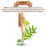 KeshBindu Neem Wooden Comb For Men & Women Styling Hair, Suited For All Hair Types Kangi (Tel Comb)