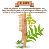 KeshBindu Neem Wooden Handle Comb for Women | Suited for All Hair Types