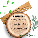 KeshBindu Neem Wooden Pocket Comb, for Beard, Traveling uses & Baby Comb For Men & Kids Hair (Pocket Comb)