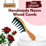 KeshBindu Rose sheesham Broad Wooden Comb For Men & Women, Suited For All Hair Types Kangi (Wide Rosewood Comb)