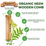KeshBindu Neem Wooden Pocket Comb, for Beard, Traveling uses & Baby Comb For Men & Kids Hair (Pocket Comb)
