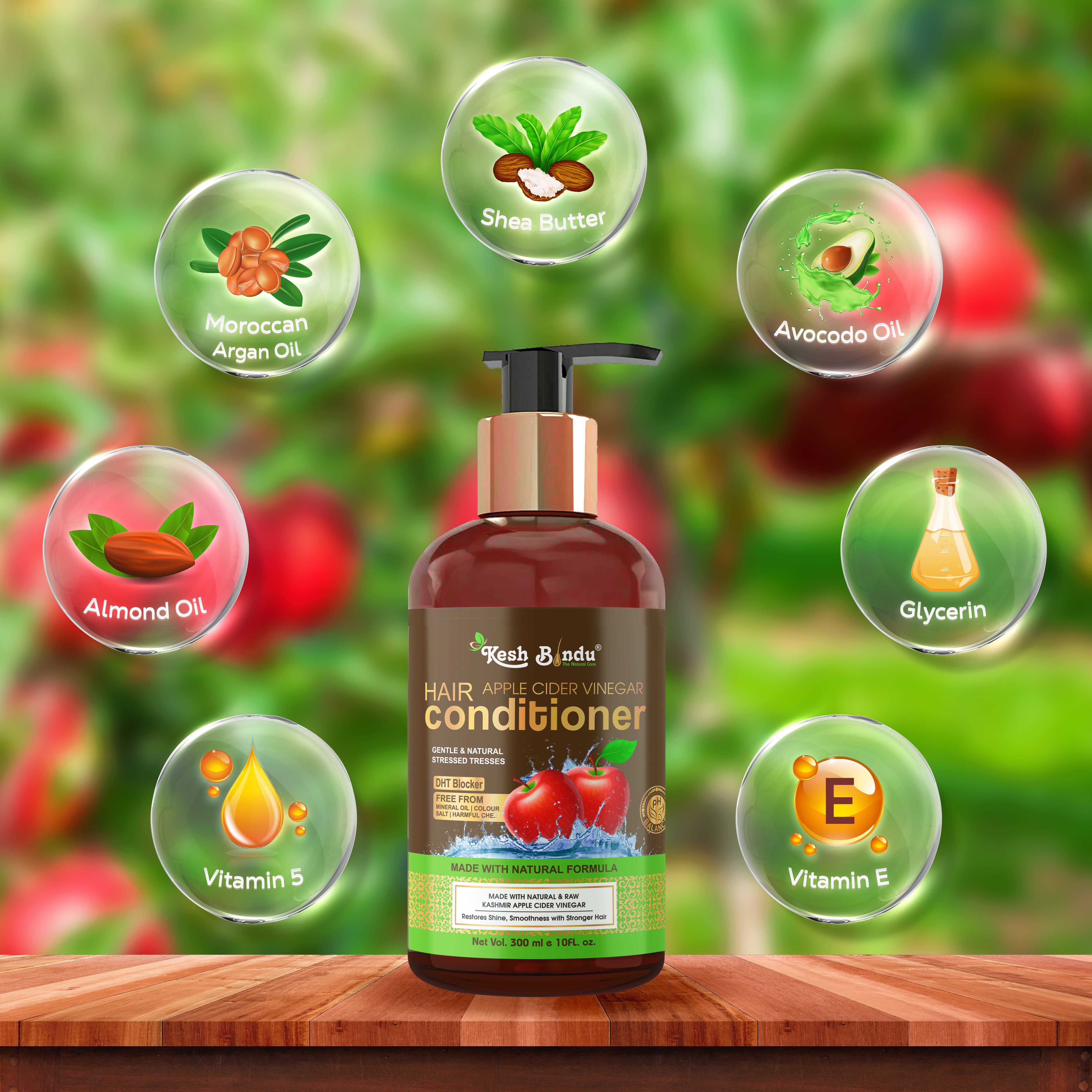 KeshBindu Natural Apple Cider Vinegar Conditioner, 300ml