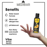 Medibar Vibe Mango Flavor 100ml - Personal Lubricant and Massage Gel For men & Women