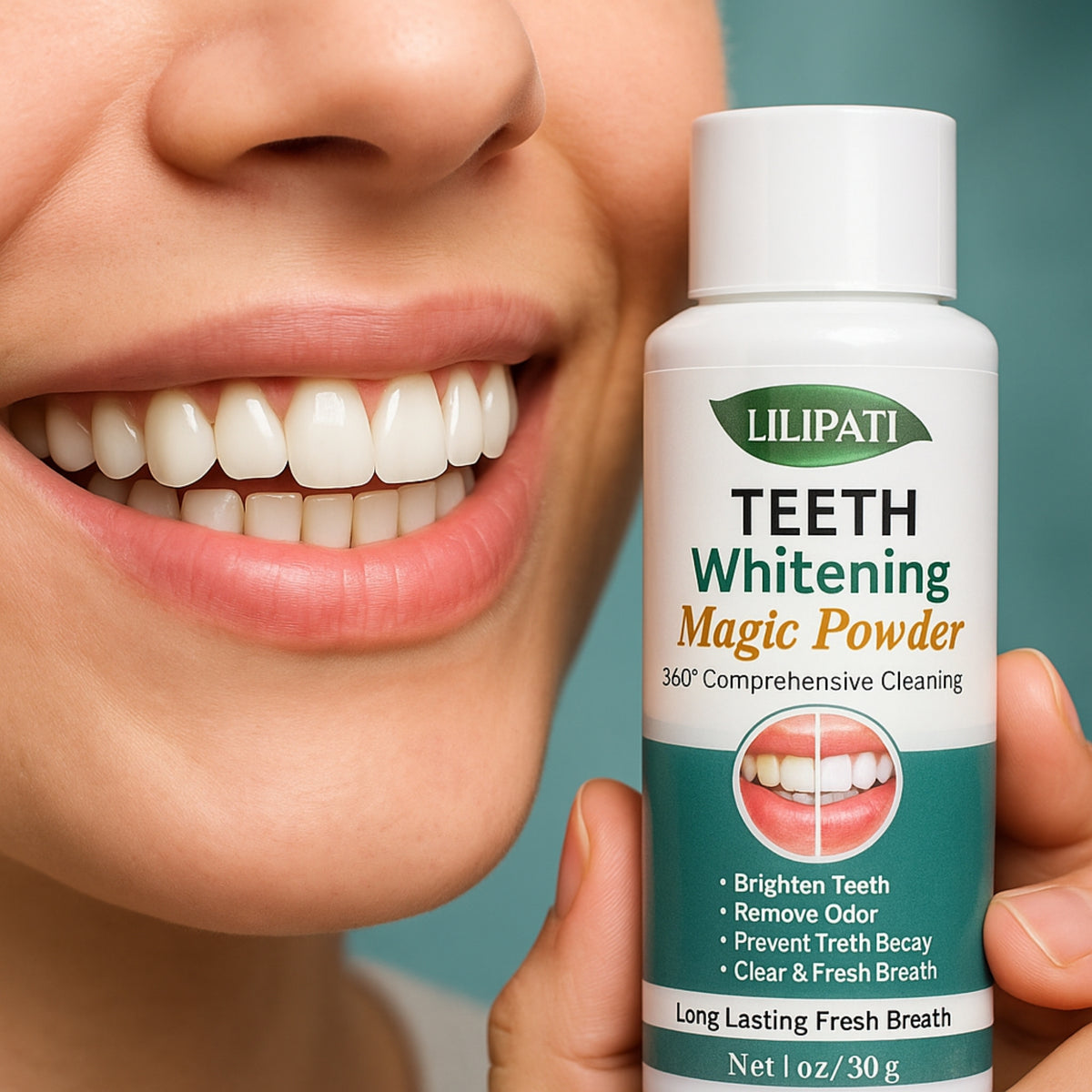  Lilipati Teeth Whitening Mint Powder – Natural Whitening, Stain Removal & Fresh Breath