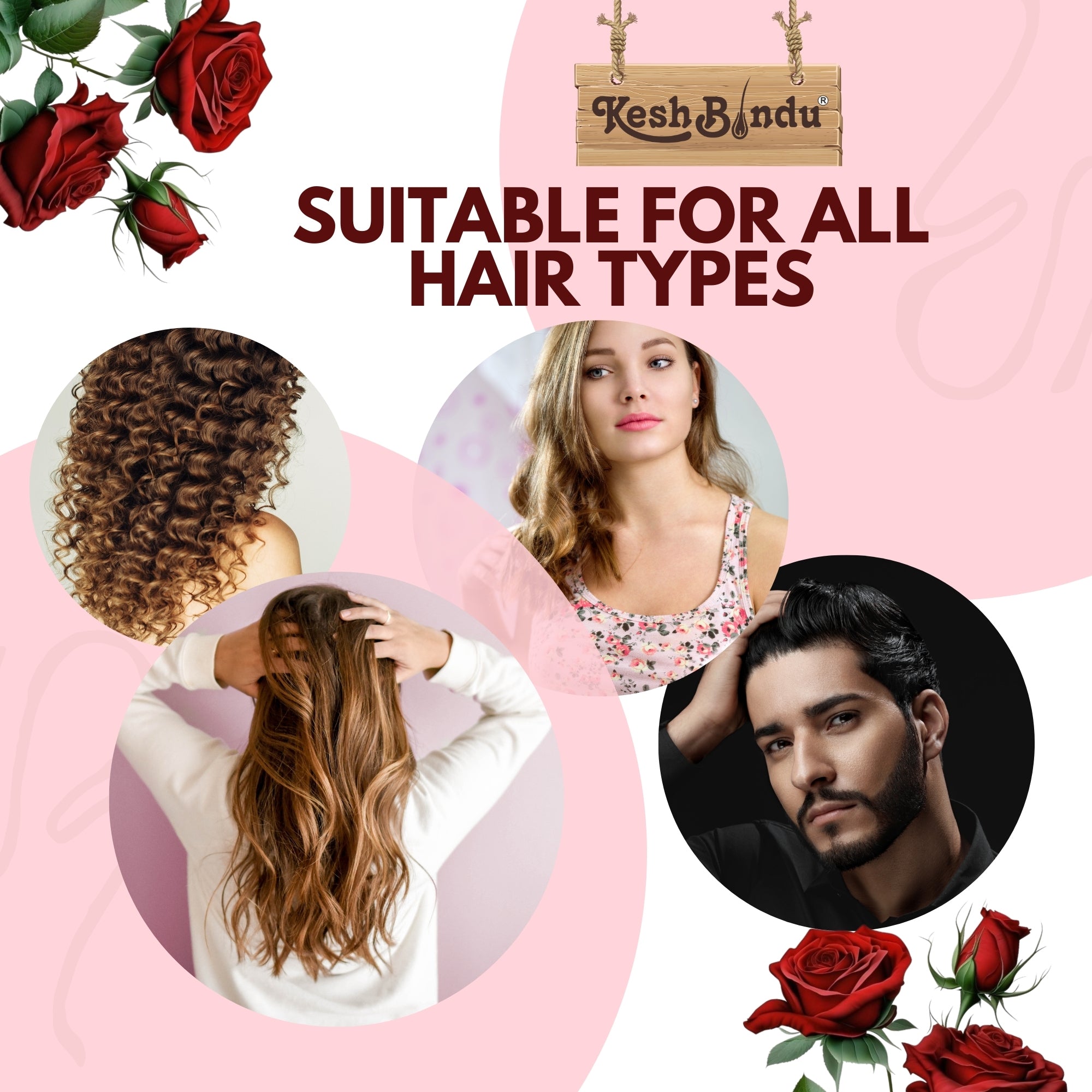 KeshBindu Rose sheesham Broad Wooden Comb For Men & Women, Suited For All Hair Types Kangi (Wide Rosewood Comb)