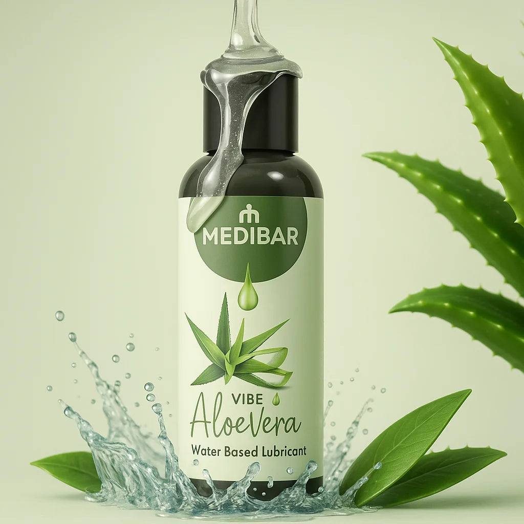Medibar Vibe Aloe Vera Flavor 100ml - Personal Lubricant and Massage Gel For men & Women
