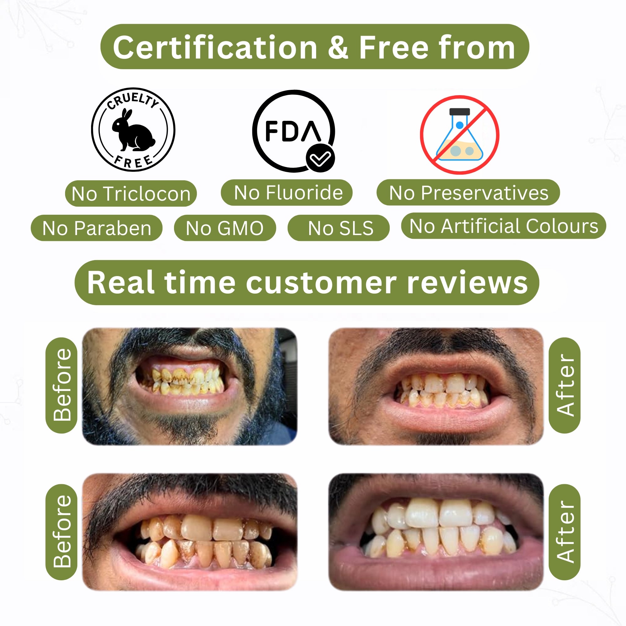  Lilipati Teeth Whitening Mint Powder – Natural Whitening, Stain Removal & Fresh Breath